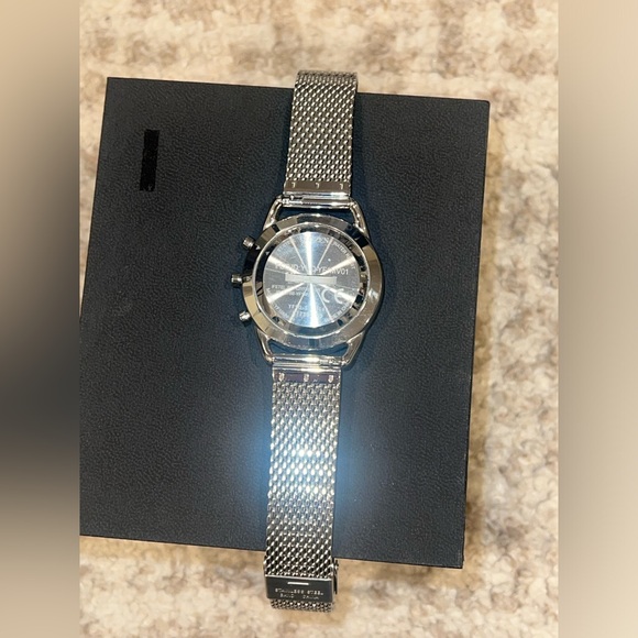 Citizen PINK DIAL SILVER STAINLESS MESH BAND WOMENS WATCH - Picture 5 of 6